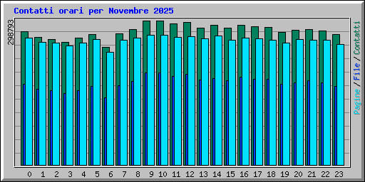 Contatti orari per Novembre 2025